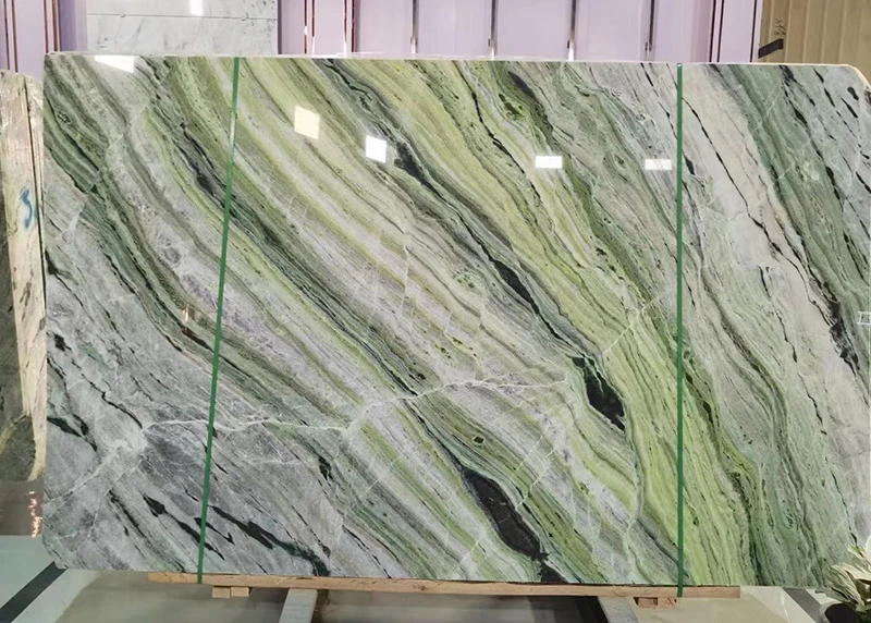 green marble kitchen countertops