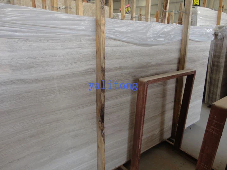 Chinese Cheap Marble White Wood Grain Slabs For Tiles And Bathroom Vanity Tops