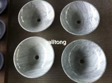 Ovalni bijeli sudoper s mramornim brodom Carrara