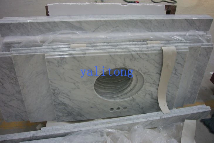 Carrara White Marble Vanitytop Fabrication