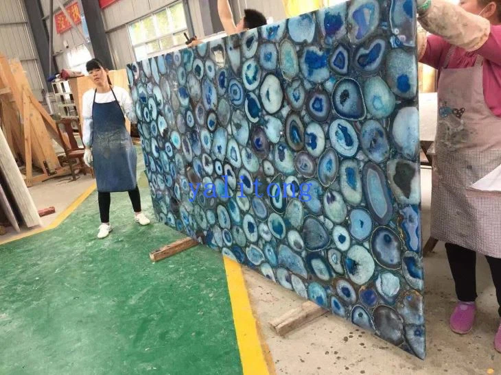 Blue Agate Onyx Slab