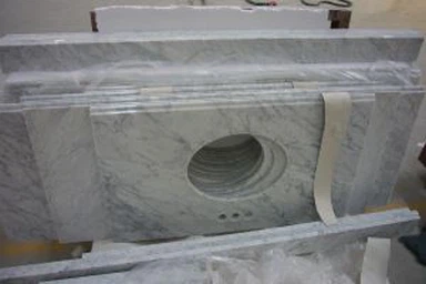 Carrara White Marble Vanitytop Fabrication