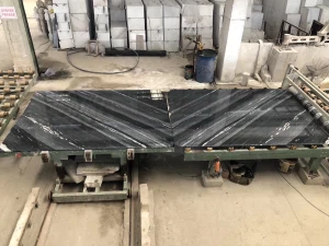 Cartier sivi mermer Bookmatch Art