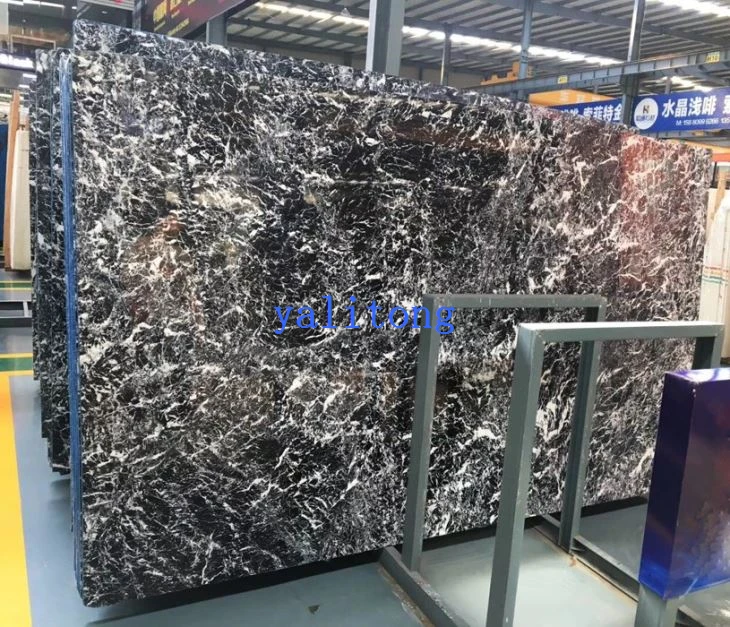 Snow Black Marble Floor