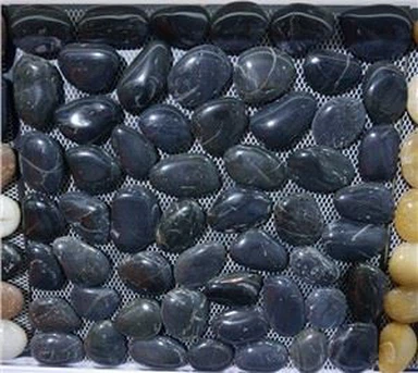 Mozaik pločice šljunčana crna